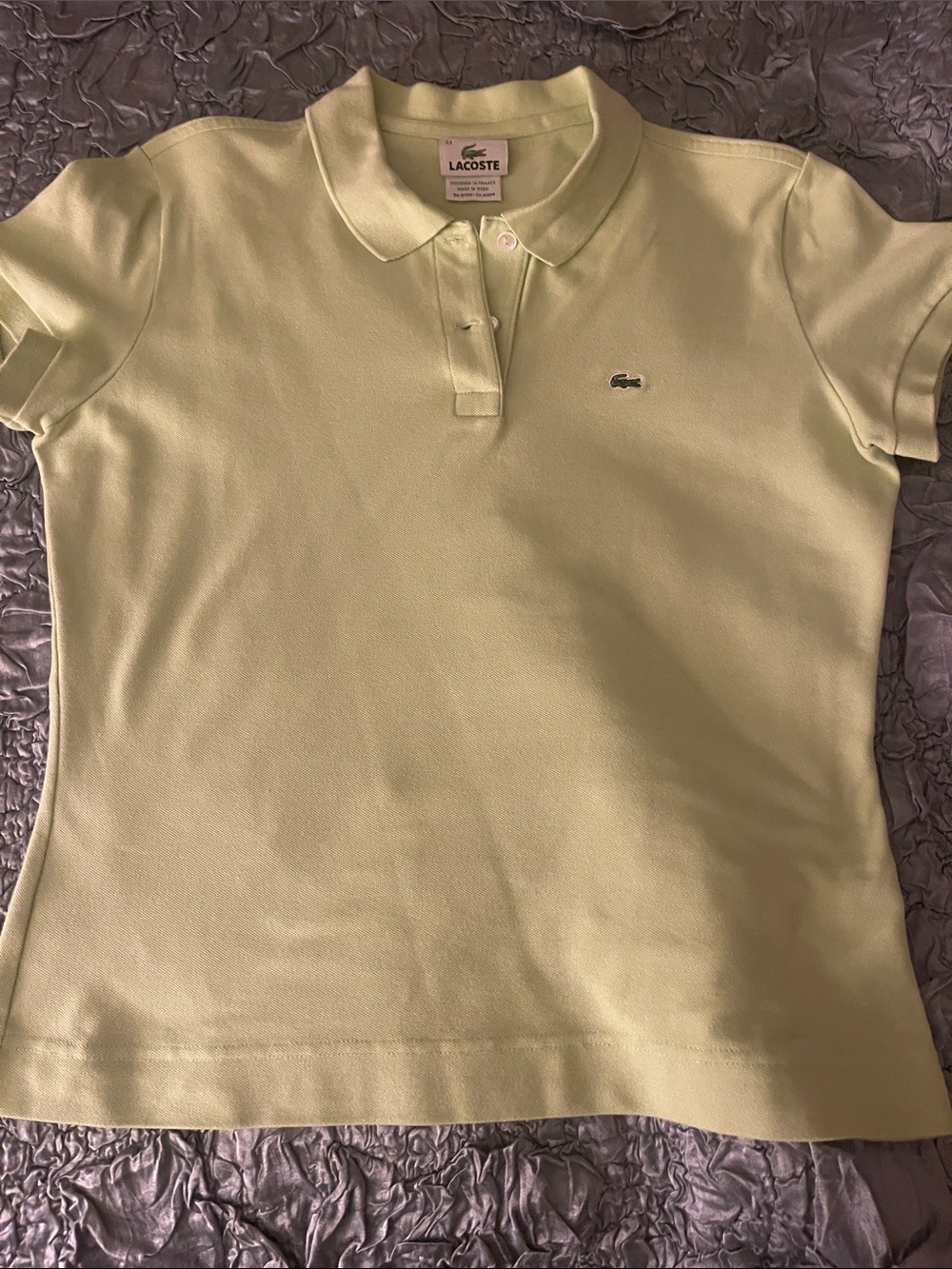 Vintage Lacoste Light Green Women’s Polo Top Size 44 Fits Like a Small